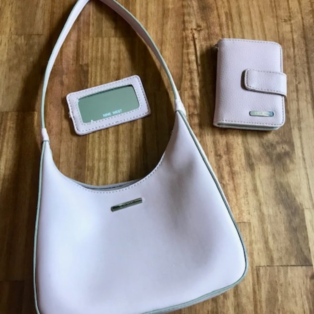 Nine West Pink Purse, Mirror, Mini Wallet